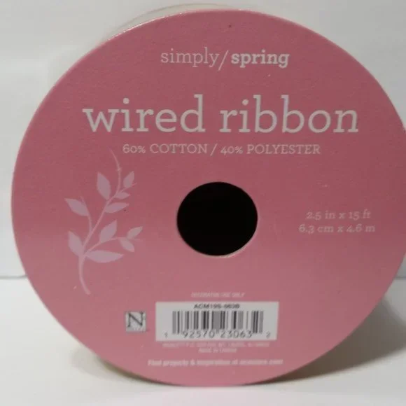 6 Rolls Wired Ribbon Honeycomb 1.5" & 2.5"